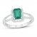 Lab-Created Emerald & Diamond Ring 1/15 ct tw 10K White Gold