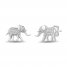 Disney Treasures Lion King Diamond Earrings 1/10 ct tw Sterling Silver