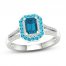 Topaz & Diamond Ring 1/8 ct tw 10K White Gold