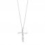 Hallmark Diamonds Cross Necklace 1/10 ct tw Sterling Silver