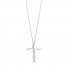 Hallmark Diamonds Cross Necklace 1/10 ct tw Sterling Silver