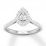 Diamond Engagement Ring 1/3 ct tw Round-cut 10K White Gold