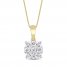 Diamond Necklace 1/4 ct tw 10K Yellow Gold 18"