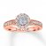 Leo Engagement Ring 3/4 ct tw Diamonds 14K Rose Gold