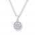 Diamond Necklace 1/10 ct tw Round-cut 10K White Gold