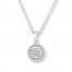 Diamond Necklace 1/10 ct tw Round-cut 10K White Gold