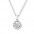 Diamond Necklace 1/10 ct tw Round-cut 10K White Gold