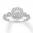 Diamond Engagement Ring 1/2 ct tw Round-cut 10K White Gold