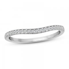 Diamond Wedding Band 1/10 ct tw Round-cut 10K White Gold