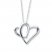 Mother Part of My Heart Double Heart Necklace Sterling Silver