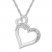 Diamond Heart Necklace Sterling Silver