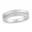 Men's Diamond Wedding Band 1/4 ct tw Round-cut 10K White Gold