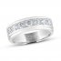 Men's Leo Diamond Band 1 ct tw 14K White Gold