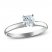 Diamond Solitaire Ring 1/4 carat Round-cut 14K White Gold