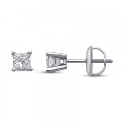 Certified Diamond Princess-cut Earrings 1/2 ct tw 14K Gold