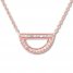 Diamond Geometric Necklace 1/10 ct tw Round-cut 10K Rose Gold