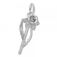 Daffodil Charm Sterling Silver