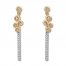 Diamond Earrings 1/5 ct tw 10K Two-Tone Gold