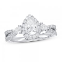 Neil Lane Premiere Diamond Engagement Ring 1-3/8 ct tw Princess/Round 14K White Gold