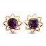 Le Vian Creme Brulee Amethyst Earrings 1/8 ct tw Diamonds 14K Strawberry Gold