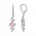 Lab-Created Pink Opal Earrings Sterling Silver