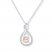 Infinity Necklace 1/8 ct tw Diamonds Sterling Silver/10K Gold