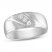 Men's Three-Stone Diamond Wedding Band 1/5 ct tw Round-cut 10K White Gold