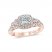 Monique Lhuilllier Bliss Diamond Engagement Ring 1-1/6 ct tw Princess, Marquise & Round-cut 18K Two-Tone Gold