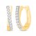 Diamond Hoop Earrings 1/4 ct tw 10K Yellow Gold