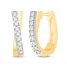 Diamond Hoop Earrings 1/4 ct tw 10K Yellow Gold