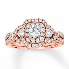 Diamond Engagement Ring 1 ct tw Round-cut 14K Rose Gold