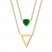 Lab-Created Emerald Layered Necklace 10K Yellow Gold