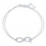 Infinity Family Sterling Silver Bracelet