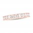 Leo Diamond Anniversary Band 7/8 ct tw Round-cut 14K Rose Gold