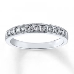 Diamond Anniversary Ring 1/4 ct tw Round-cut 10K White Gold