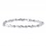 Diamond Bracelet Sterling Silver 7.5" Length