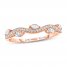 Adrianna Papell Diamond Anniversary Band 1/3 ct tw Round/Marquise-cut 14K Rose Gold