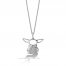 Star Wars Grogu Necklace 1/10 ct tw Diamonds Sterling Silver 18"