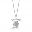 Star Wars Grogu Necklace 1/10 ct tw Diamonds Sterling Silver 18"