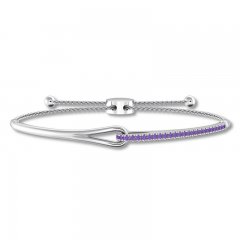 Love + Be Loved Amethyst Bolo Bracelet Sterling Silver