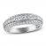 Diamond Anniversary Band 1 ct tw Emerald, Princess, Round-Cut 14K White Gold