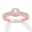 Diamond Engagement Ring 5/8 ct tw Round-cut 14K Rose Gold