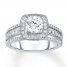 Diamond Engagement Ring 1-1/2 ct tw Round-cut 14K White Gold