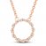 Circle of Gratitude Diamond Necklace 1/8 ct tw Round-cut 10K Rose Gold 19"