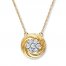 Diamond Necklace 1/4 ct tw Round-cut 10K Yellow Gold