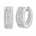 Diamond Hoop Earrings 1/4 ct tw Round-cut 10K White Gold