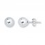 Ball Stud Earrings 6mm 14K White Gold