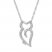 Diamond Owl Necklace 1/10 ct tw Round-cut 10K White Gold