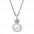 Freshwater Cultured Pearl Necklace White Topaz Sterling Silver