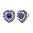 Le Vian Tanzanite Heart Earrings 3/4 ct tw Diamonds 14K Vanilla Gold